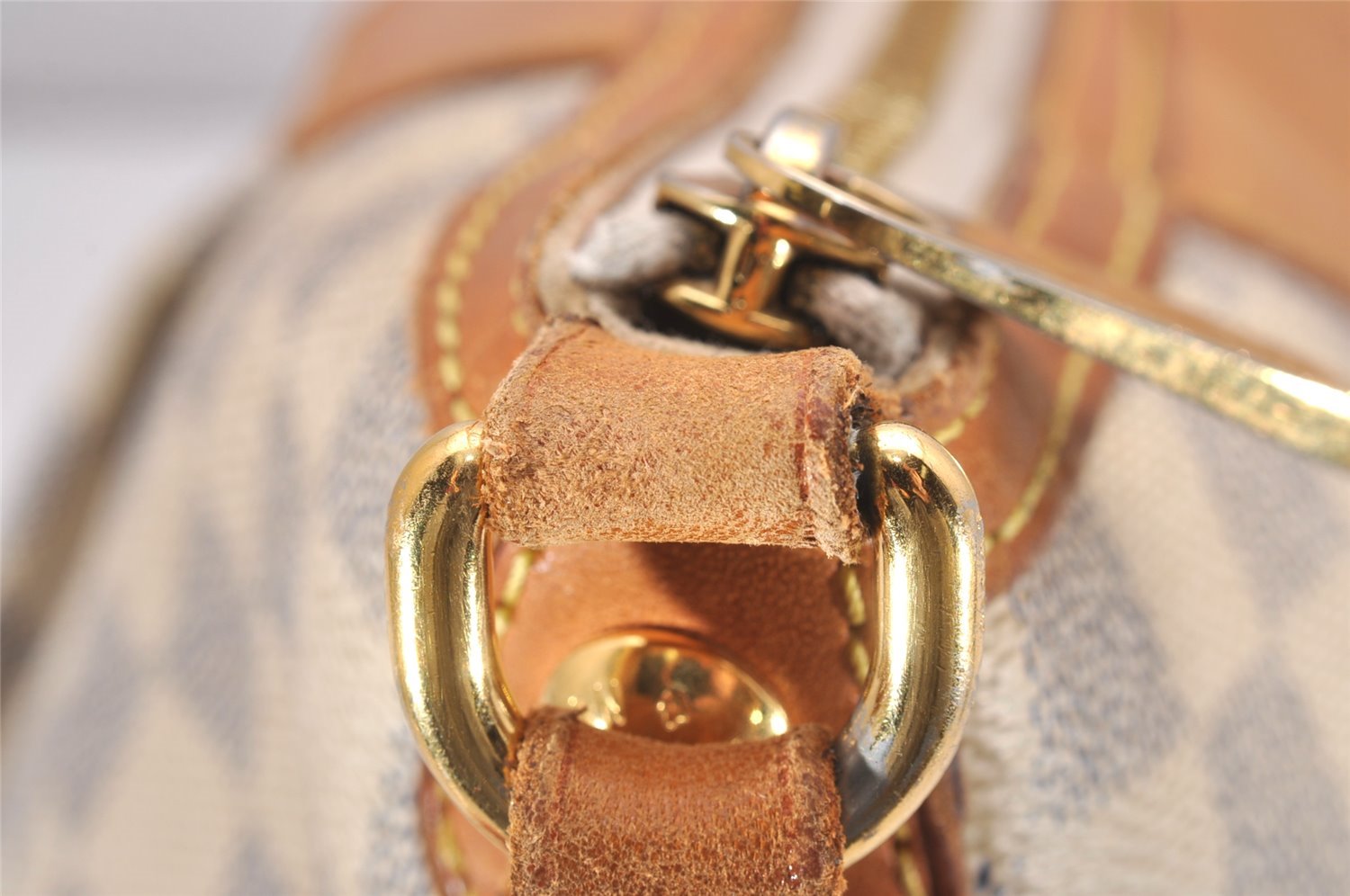 Authentic Louis Vuitton Damier Azur Siracusa MM N41112 Shoulder Bag Junk 0988J