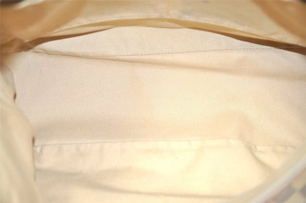 Authentic Louis Vuitton Damier Azur Siracusa MM N41112 Shoulder Bag Junk 0988J