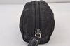 Authentic PRADA Vintage Nylon Leather Pouch Purse Black 0988K