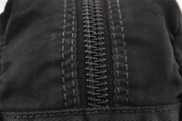 Authentic PRADA Vintage Nylon Leather Pouch Purse Black 0988K