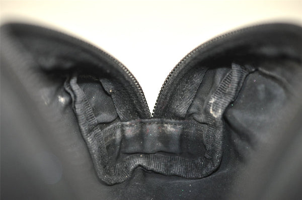 Authentic PRADA Vintage Nylon Leather Pouch Purse Black 0988K