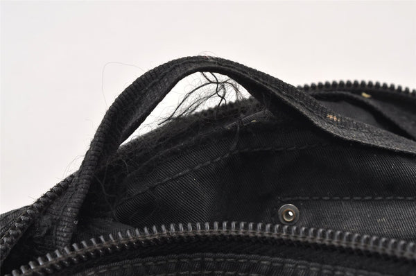 Authentic PRADA Vintage Nylon Leather Pouch Purse Black 0988K