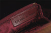 Authentic Cartier Vintage Hand Boston Bag Purse Leather Bordeaux Red 0989I