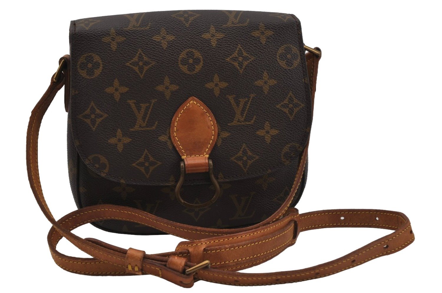 Authentic Louis Vuitton Monogram Saint Cloud MM M51243 Shoulder Cross Bag 0989J
