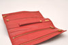 Authentic FENDI Leopard Accessory Pouch Purse Canvas Leather Brown Red 0990I