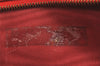Authentic FENDI Leopard Accessory Pouch Purse Canvas Leather Brown Red 0990I