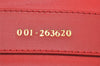 Authentic FENDI Leopard Accessory Pouch Purse Canvas Leather Brown Red 0990I