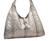 Authentic GUCCI GG Imprime Joy Shoulder Bag GG PVC Leather 203494 Silver 0992J