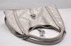 Authentic GUCCI GG Imprime Joy Shoulder Bag GG PVC Leather 203494 Silver 0992J
