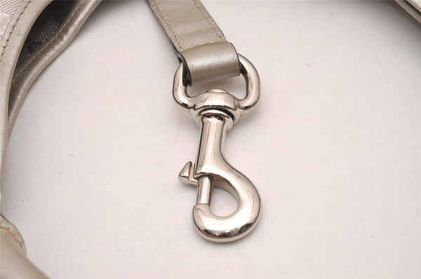 Authentic GUCCI GG Imprime Joy Shoulder Bag GG PVC Leather 203494 Silver 0992J