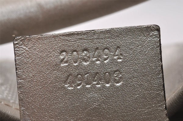 Authentic GUCCI GG Imprime Joy Shoulder Bag GG PVC Leather 203494 Silver 0992J