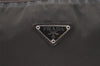 Authentic PRADA Vintage Nylon Leather Pouch Purse Khaki Green 0992K