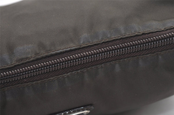 Authentic PRADA Vintage Nylon Leather Pouch Purse Khaki Green 0992K