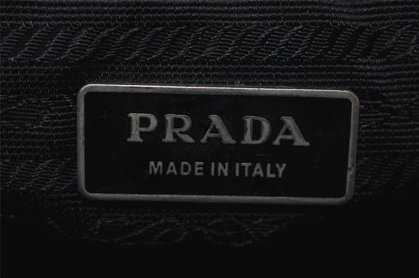 Authentic PRADA Nylon Tessuto Leather Shoulder Cross Body Bag Purse Black 0994J