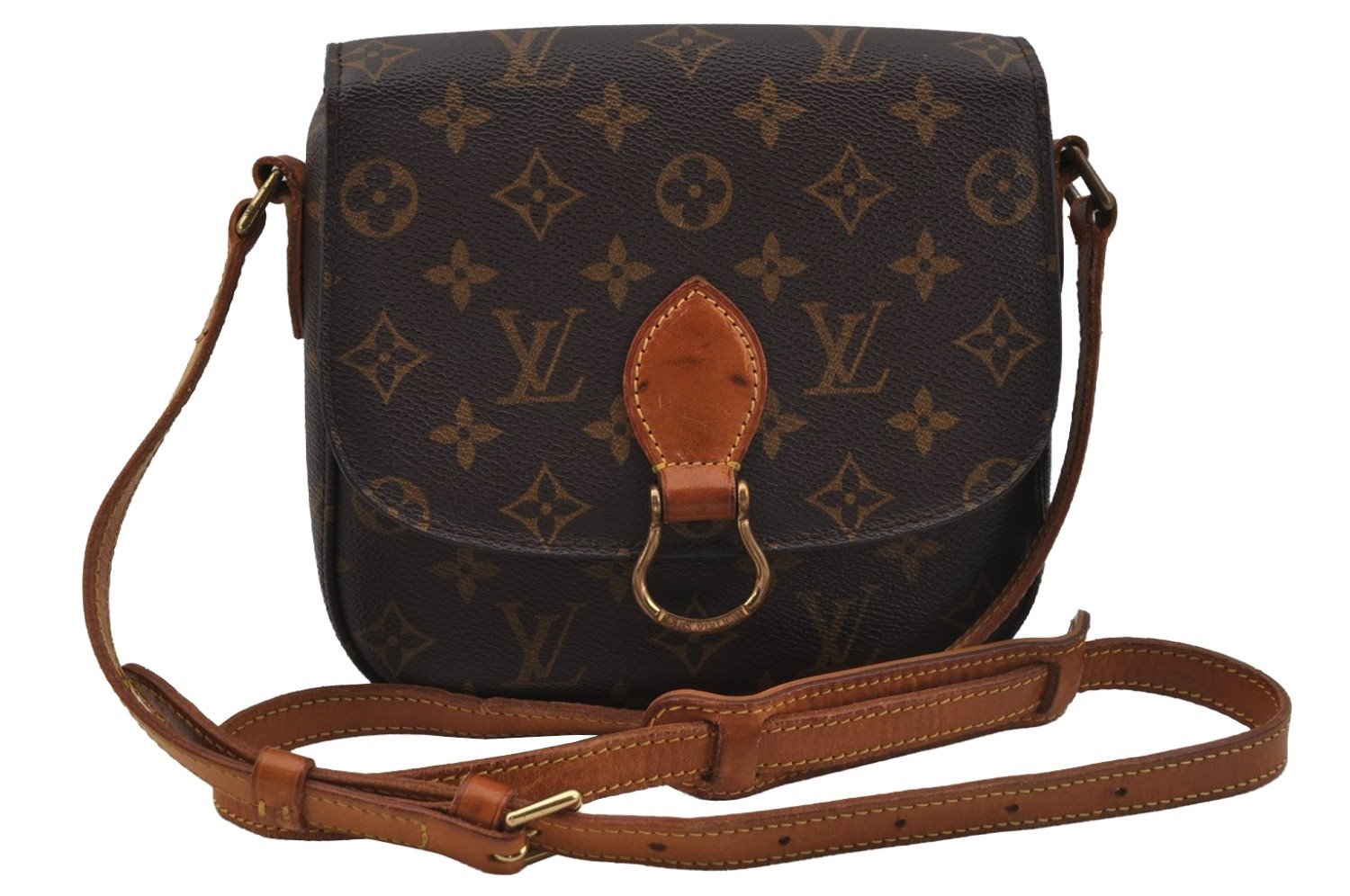Authentic Louis Vuitton Monogram Saint Cloud MM M51243 Shoulder Cross Bag 0995J