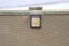 Authentic Christian Dior Clutch Hand Bag Purse Nylon Leather Beige CD 0995K
