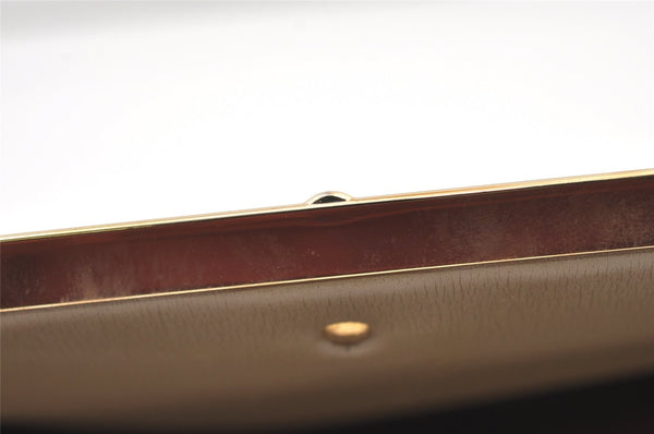 Authentic Christian Dior Clutch Hand Bag Purse Nylon Leather Beige CD 0995K