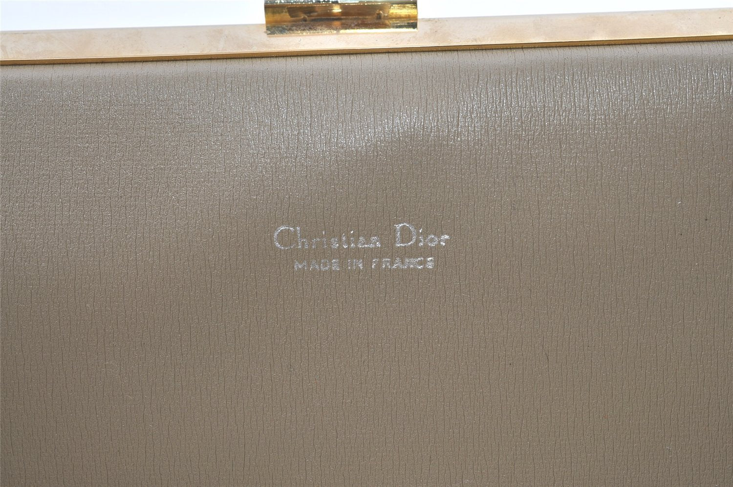Authentic Christian Dior Clutch Hand Bag Purse Nylon Leather Beige CD 0995K