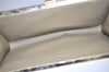 Authentic Christian Dior Clutch Hand Bag Purse Nylon Leather Beige CD 0995K
