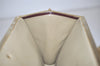 Authentic Christian Dior Clutch Hand Bag Purse Nylon Leather Beige CD 0995K