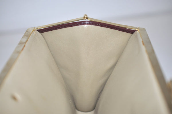 Authentic Christian Dior Clutch Hand Bag Purse Nylon Leather Beige CD 0995K
