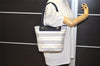 Authentic BURBERRY Vintage Shoulder Tote Bag Purse Canvas Leather White 0996J