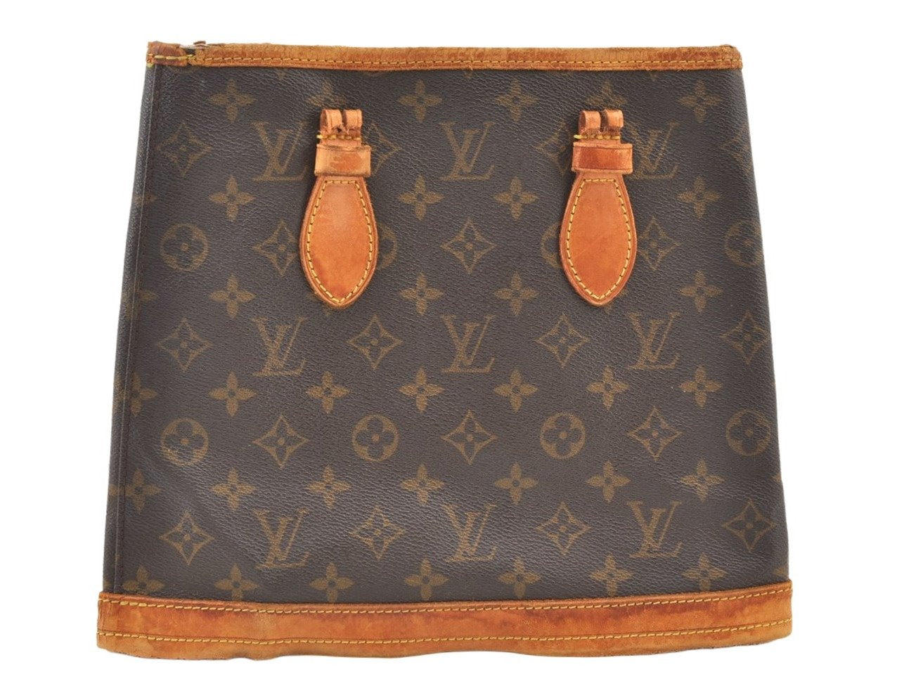 Authentic Louis Vuitton Monogram Bucket PM Shoulder Tote Bag M42238 Junk 0996K