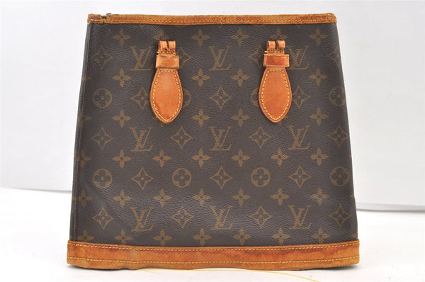 Authentic Louis Vuitton Monogram Bucket PM Shoulder Tote Bag M42238 Junk 0996K