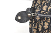 Authentic Christian Dior Trotter Hand Boston Bag Canvas Leather Blue 0997K