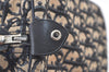 Authentic Christian Dior Trotter Hand Boston Bag Canvas Leather Blue 0997K