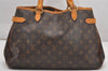 Authentic Louis Vuitton Monogram Batignolles Horizontal Tote Bag M51154 LV 0998J
