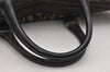 Authentic Christian Dior Trotter Hand Boston Bag Canvas Leather Black 0998K