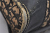 Authentic Christian Dior Trotter Hand Boston Bag Canvas Leather Black 0998K