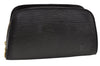 Authentic Louis Vuitton Epi Dauphine Cosmetic Pouch Black M48442 LV 0999I