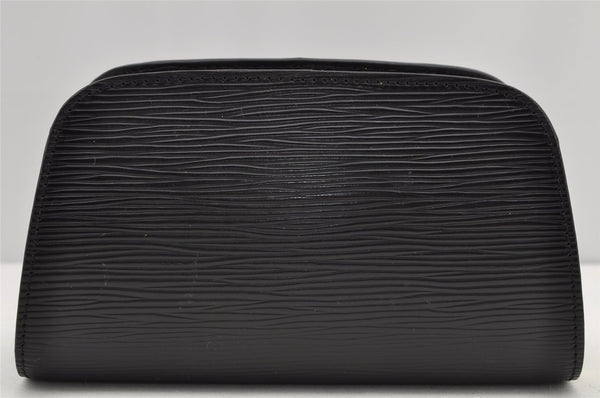 Authentic Louis Vuitton Epi Dauphine Cosmetic Pouch Black M48442 LV 0999I