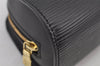 Authentic Louis Vuitton Epi Dauphine Cosmetic Pouch Black M48442 LV 0999I