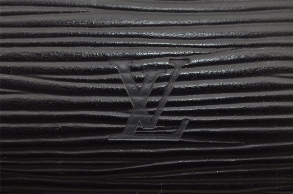 Authentic Louis Vuitton Epi Dauphine Cosmetic Pouch Black M48442 LV 0999I