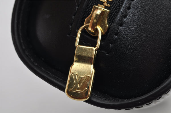 Authentic Louis Vuitton Epi Dauphine Cosmetic Pouch Black M48442 LV 0999I