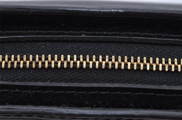 Authentic Louis Vuitton Epi Dauphine Cosmetic Pouch Black M48442 LV 0999I