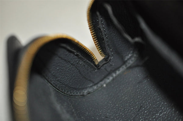 Authentic Louis Vuitton Epi Dauphine Cosmetic Pouch Black M48442 LV 0999I