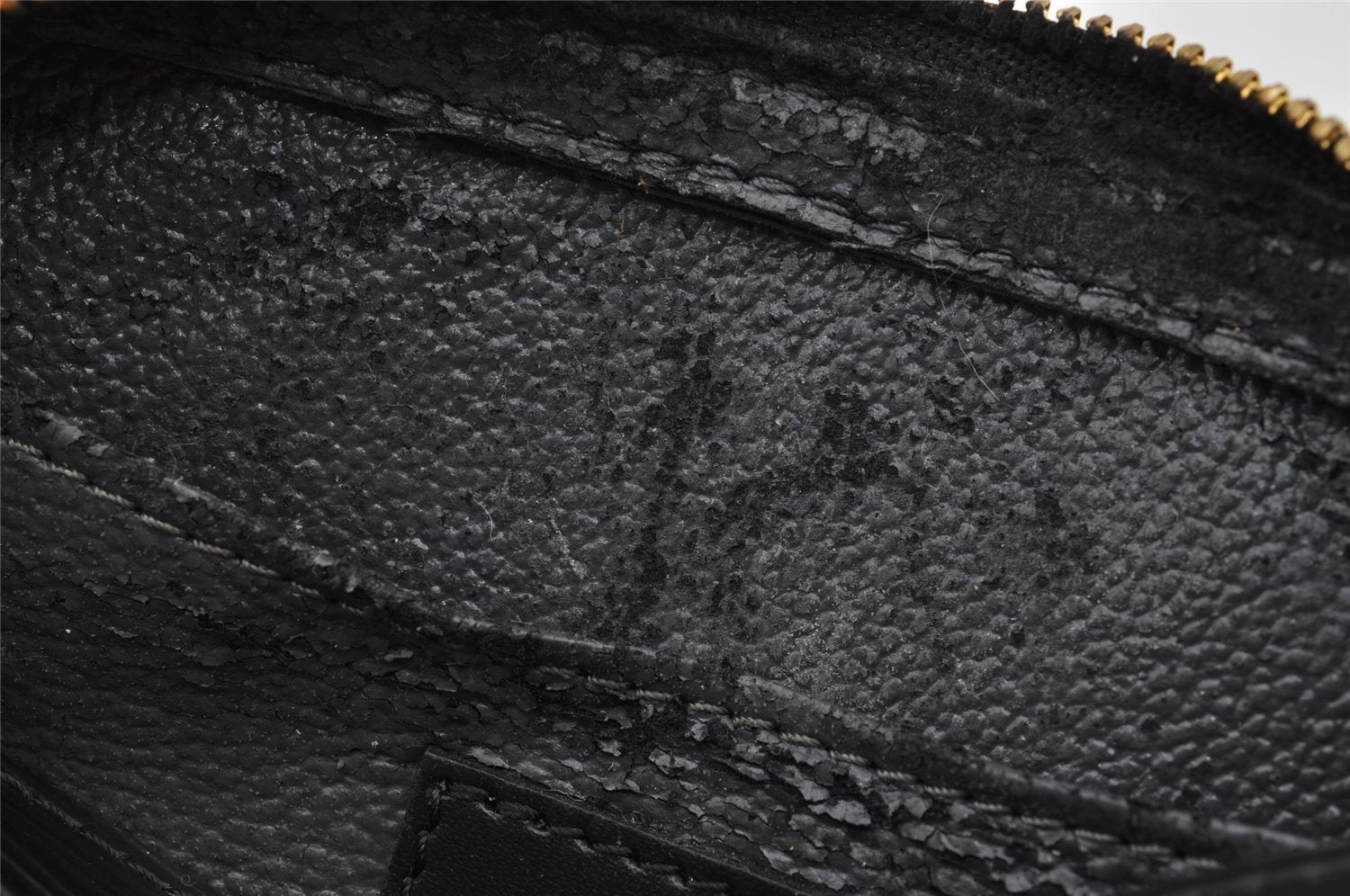 Authentic Louis Vuitton Epi Dauphine Cosmetic Pouch Black M48442 LV 0999I