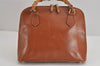 Authentic GUCCI Bamboo 2Way Shoulder Hand Bag Purse Leather Brown Junk 0999J