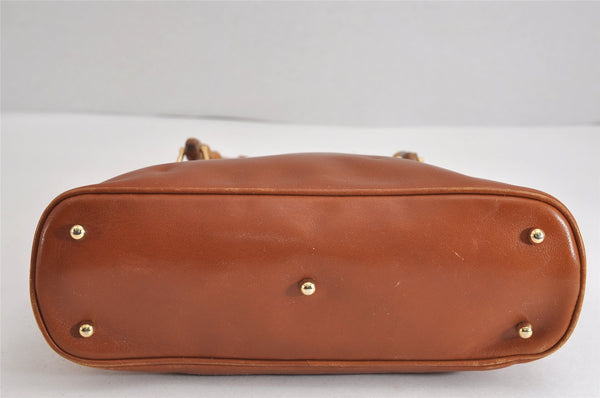 Authentic GUCCI Bamboo 2Way Shoulder Hand Bag Purse Leather Brown Junk 0999J