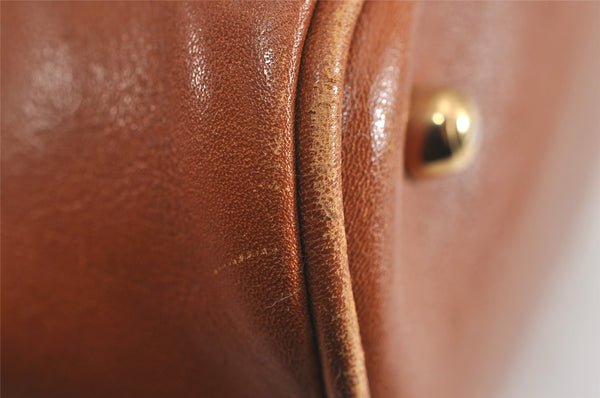 Authentic GUCCI Bamboo 2Way Shoulder Hand Bag Purse Leather Brown Junk 0999J