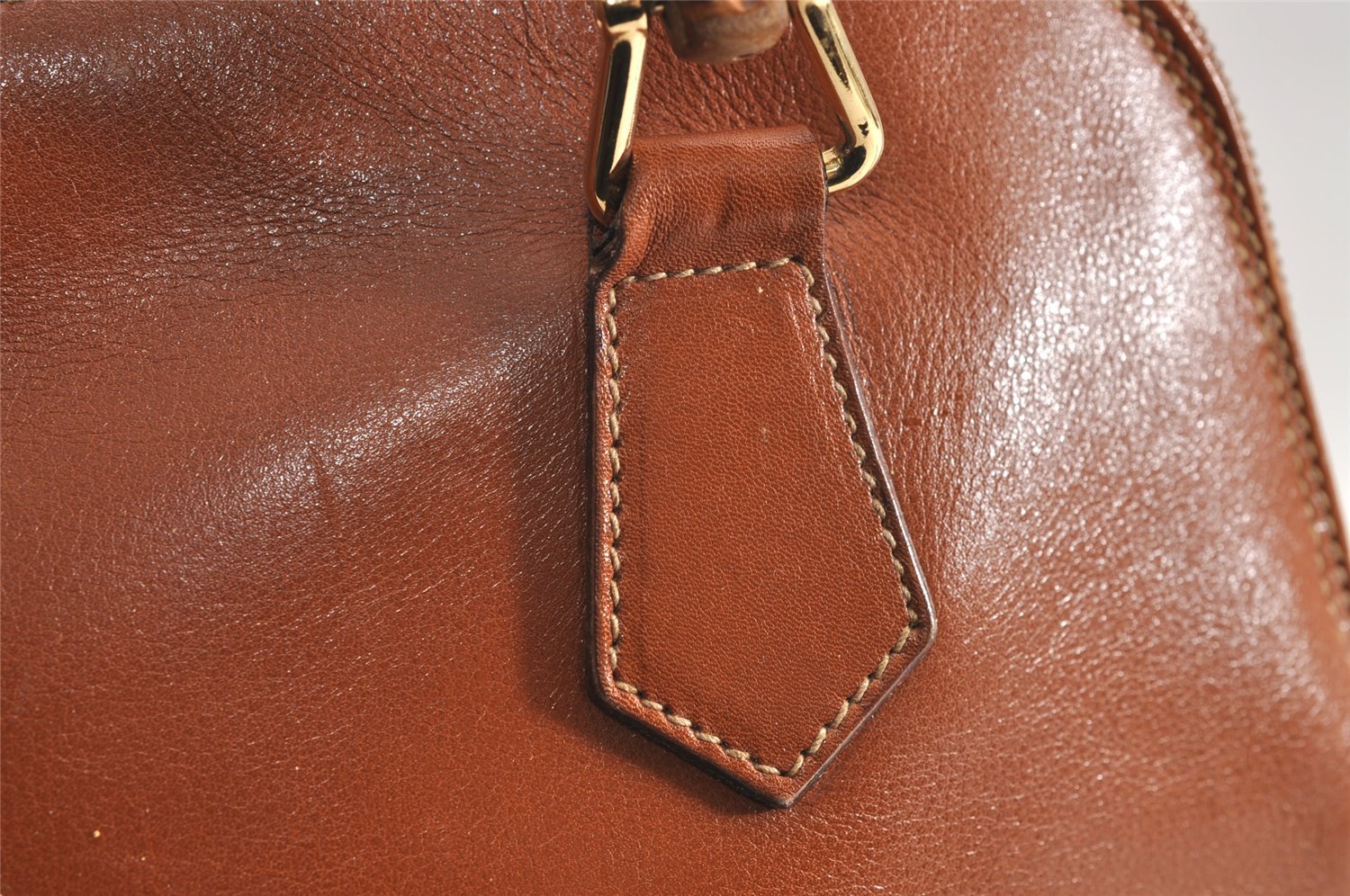 Authentic GUCCI Bamboo 2Way Shoulder Hand Bag Purse Leather Brown Junk 0999J