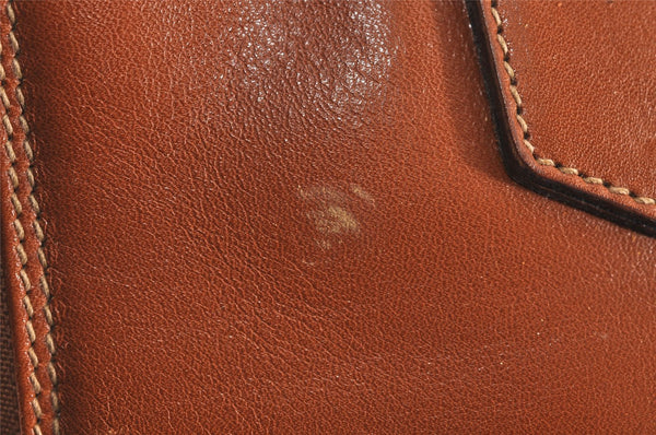 Authentic GUCCI Bamboo 2Way Shoulder Hand Bag Purse Leather Brown Junk 0999J