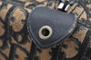 Authentic Christian Dior Trotter Hand Boston Bag Canvas Leather Blue 0999K