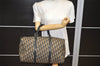 Authentic Christian Dior Trotter Hand Boston Bag Canvas Leather Blue 0999K