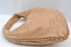 Authentic BOTTEGA VENETA Intrecciato Leather Shoulder Hand Bag Beige 1000J