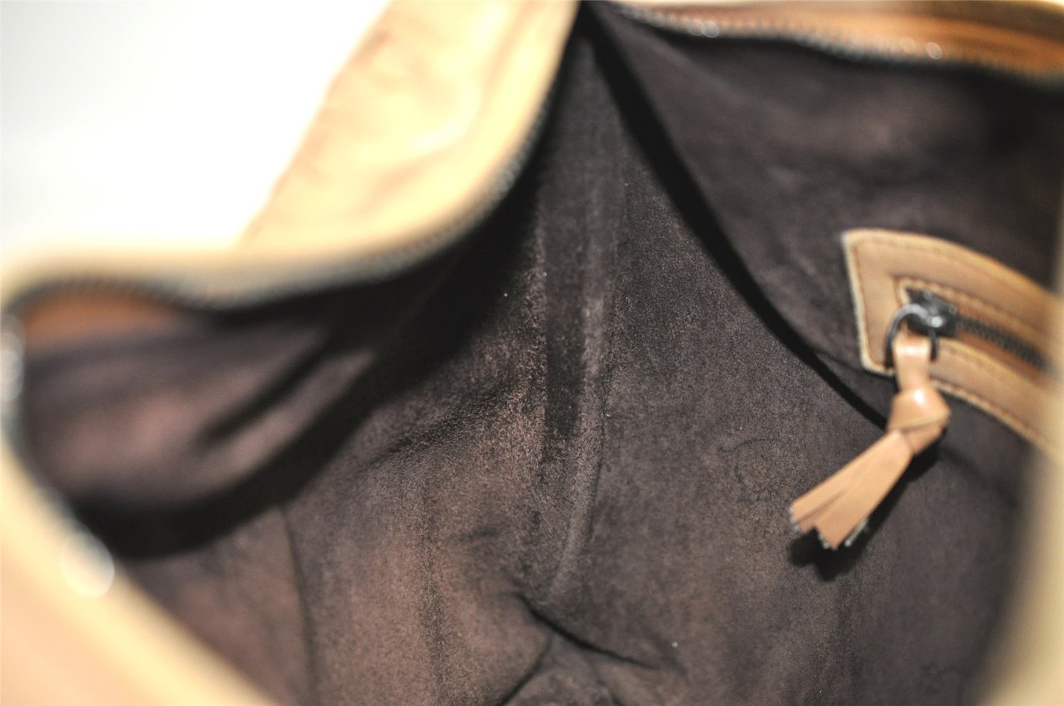 Authentic BOTTEGA VENETA Intrecciato Leather Shoulder Hand Bag Beige 1000J